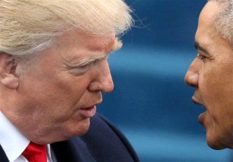 ترامپ از اوباما و زنش تصویری عجیب منتشر کرد