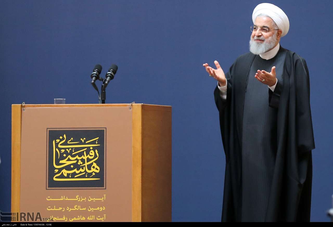 کنایه‌های روحانی به رئیسی در مراسم سالگرد رفسنجانی/فرق ما با شما این بود!
