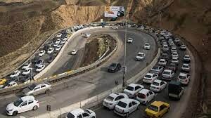 ترافیک نیمه سنگین تا سنگین در محور کندوان و آزادراه تهران - شمال