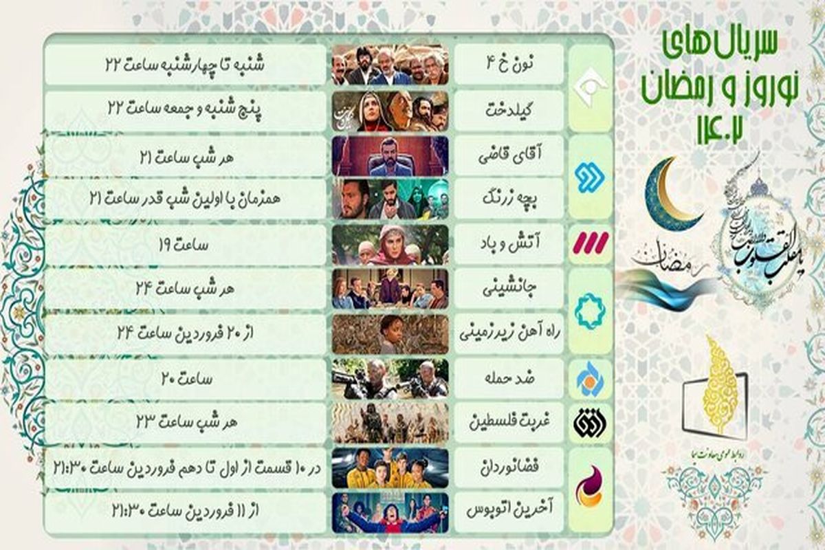 نوروز چه سریالهایی از تلویزیون پخش میشود؟
