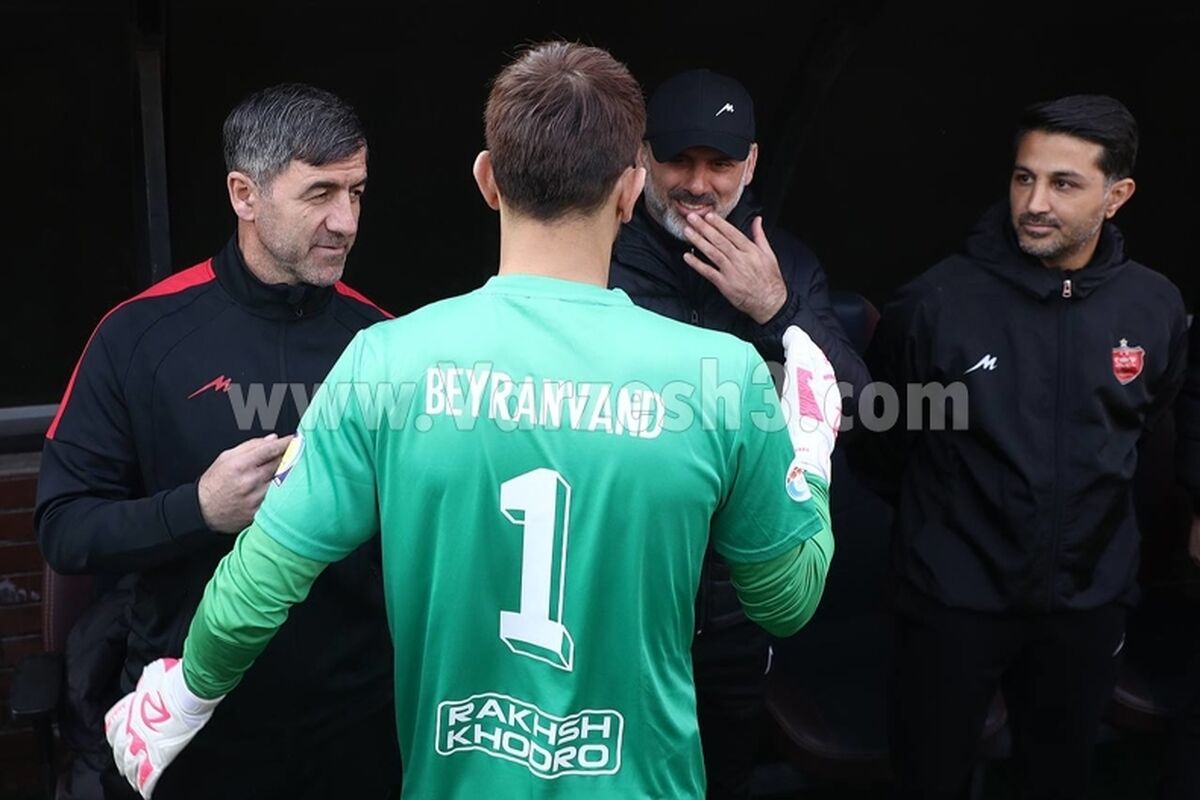  خوش و بش پرسپولیسی‌ها با بیرانوند/ تصاویر