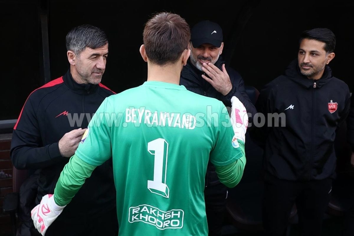 خوش و بش پرسپولیسیها با بیرانوند/ تصاویر