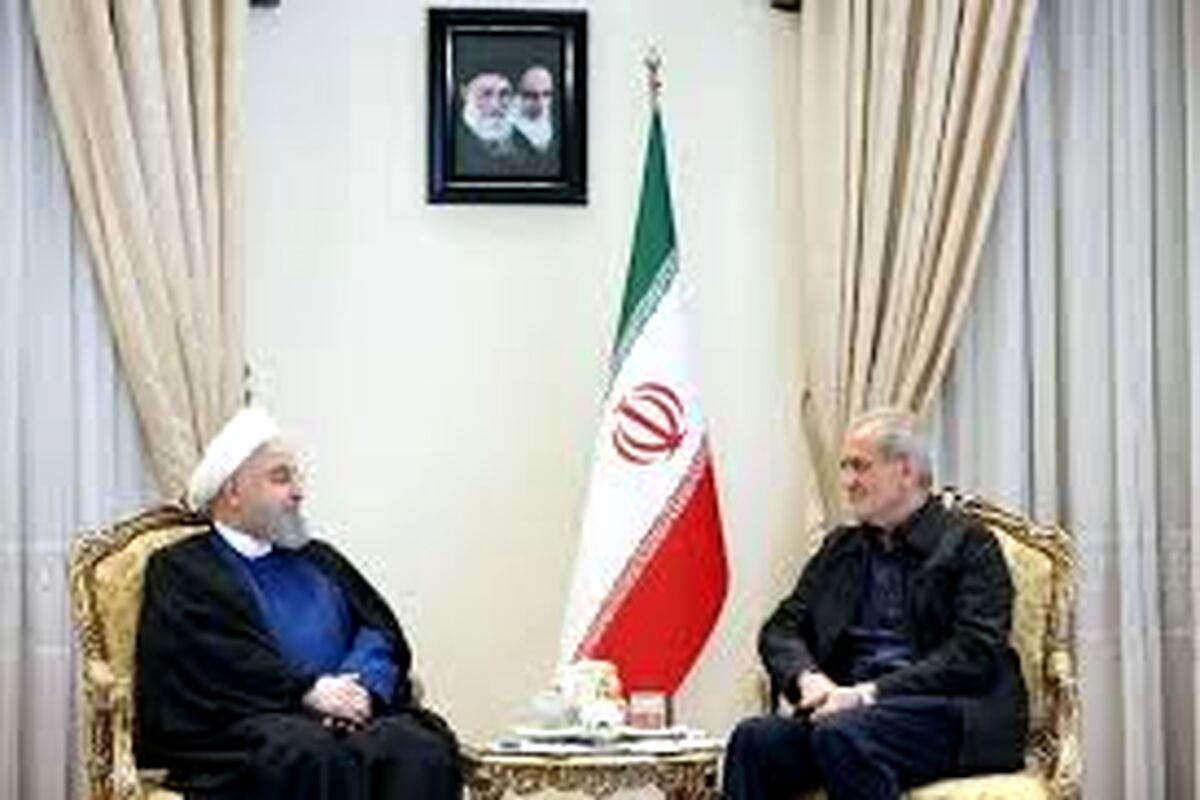  حسن روحانی به دیدار پزشکیان رفت