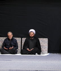 زهرا پزشکیان در مراسم اولین شب عزاداری شهادت حضرت زهرا(س) در  حسینیه امام خمینی/ عکس