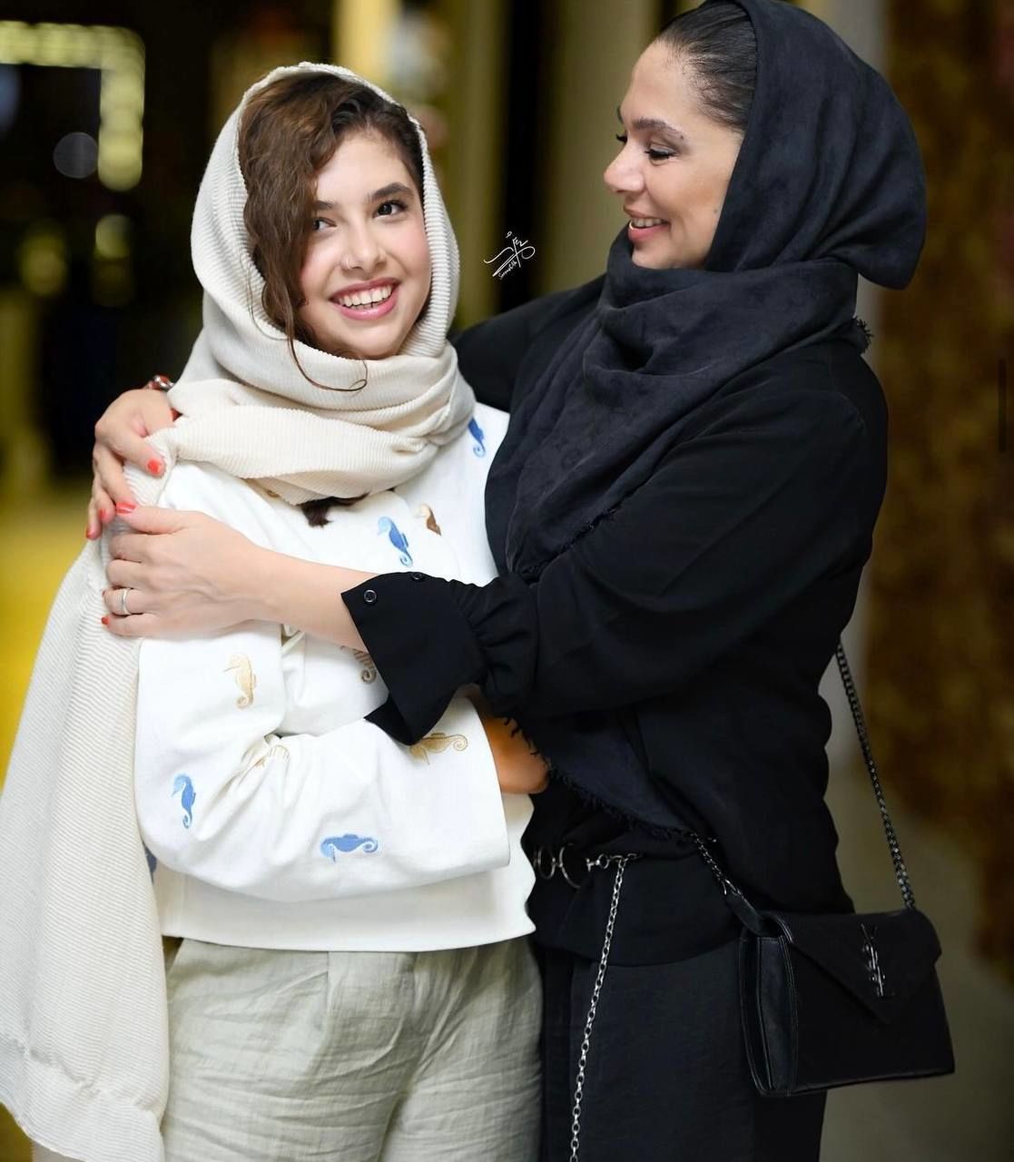 نفس بازغی با پدر جذابش/ عکس
