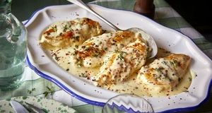 طرز تهیه مرغ خامه‌ای