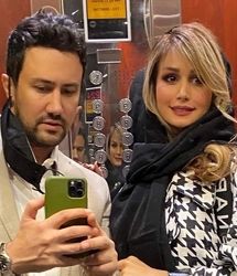 عکس عاشقانه شاهرخ استخری و همسرش در خارج