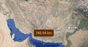 فاصله دقیق ناو آبراهام لینکلن تا ایران