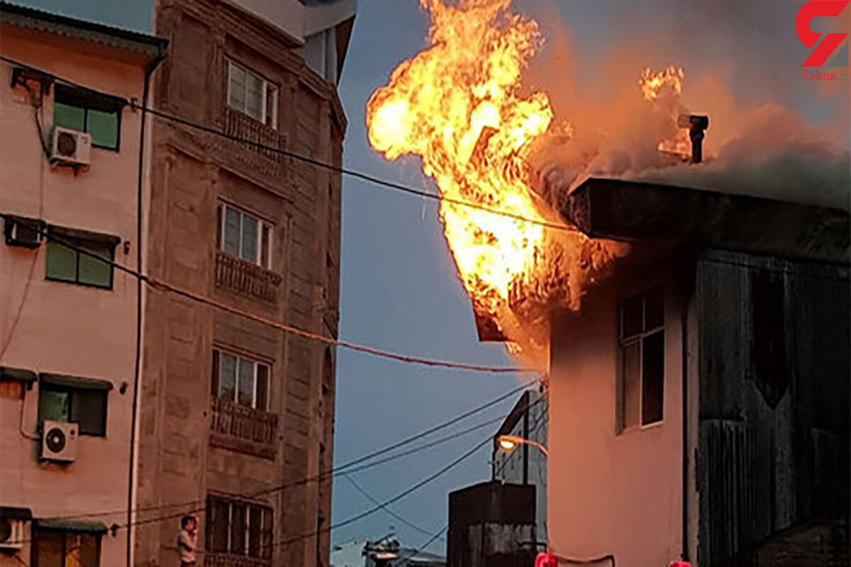 آتش سوزی وحشتناک و محبوس شدن چندین خانواده 