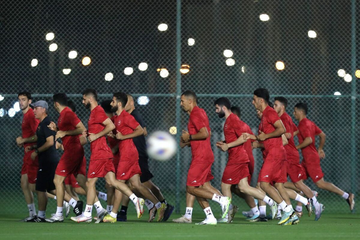تمرین شاداب پر‌سپولیس در دوحه 