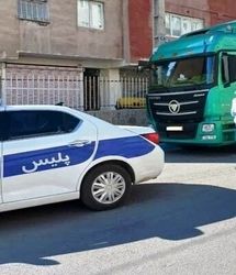 پلیس جلوی جوان ۱۷ ساله با کامیون را گرفت+ جزئیات