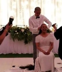 موهای عروس و داماد شب عروسی یک‌باره ریخت!