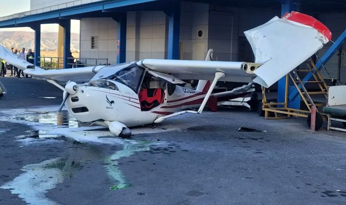 برخورد هواپیمای سبک با یک ساختمان در تبریز