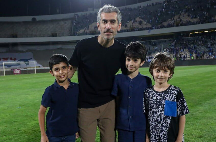 قاب زیبا از جشن پدرفرزندی مجتبی جباری پس از پیروزی استقلال