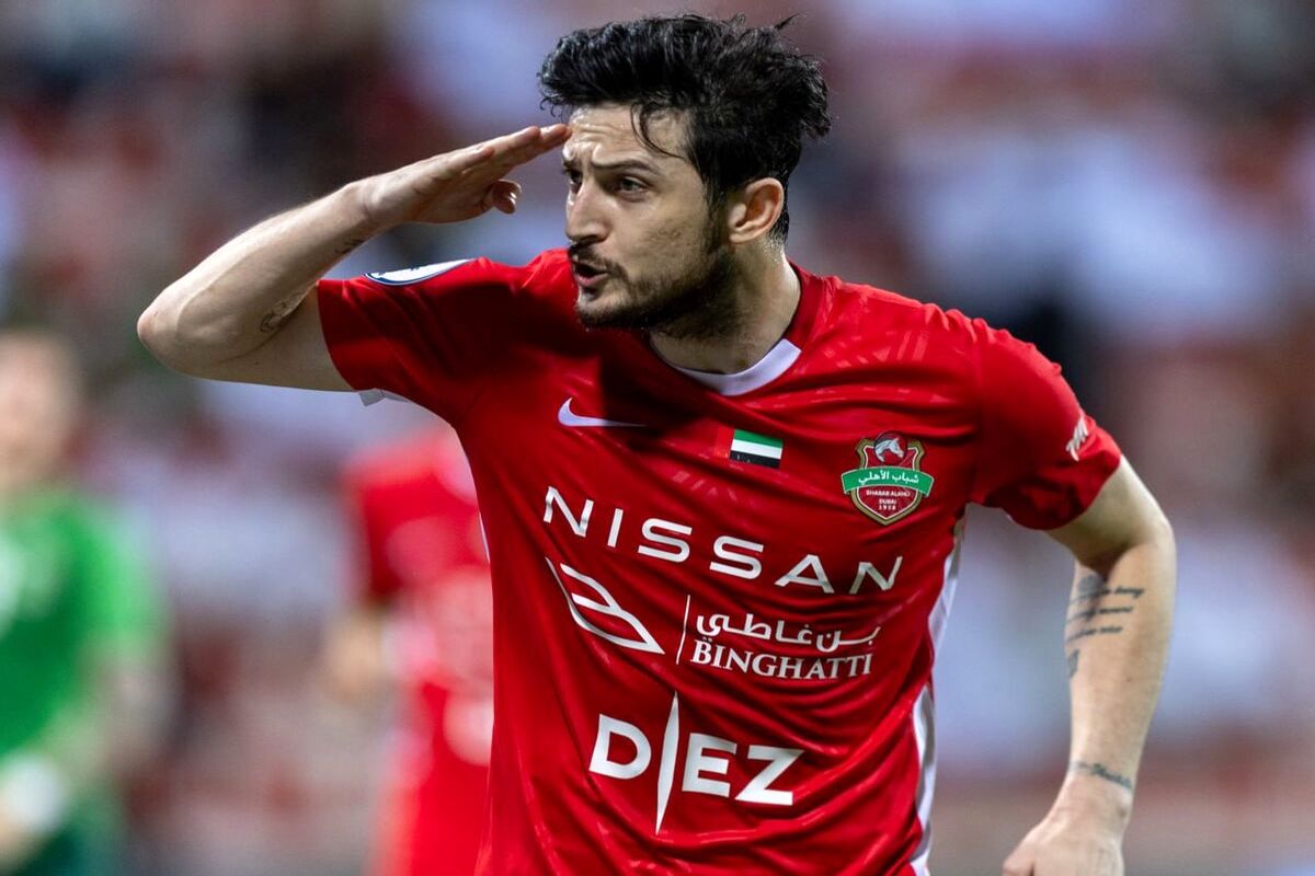 پرواز تماشایی سردار در آسمان امارات؛ ستاره تیم ملی باز هم گل زد!