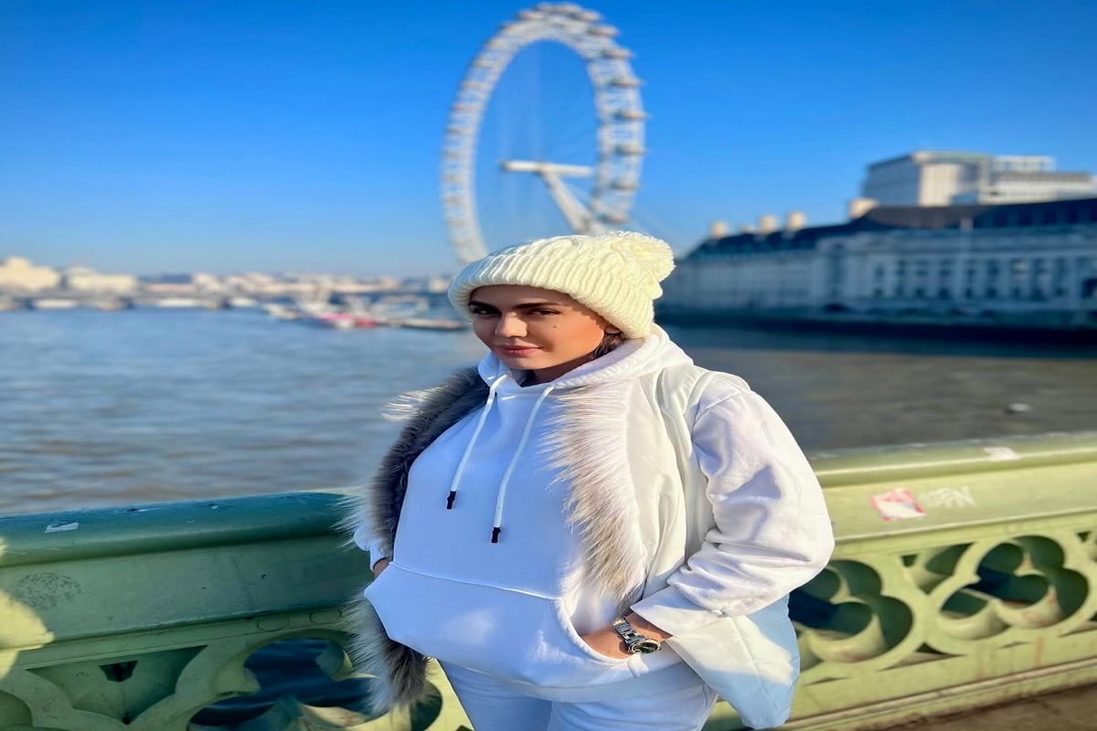 بازیگر آوای باران ولنتاین را در لندن جشن گرفت/ عکس