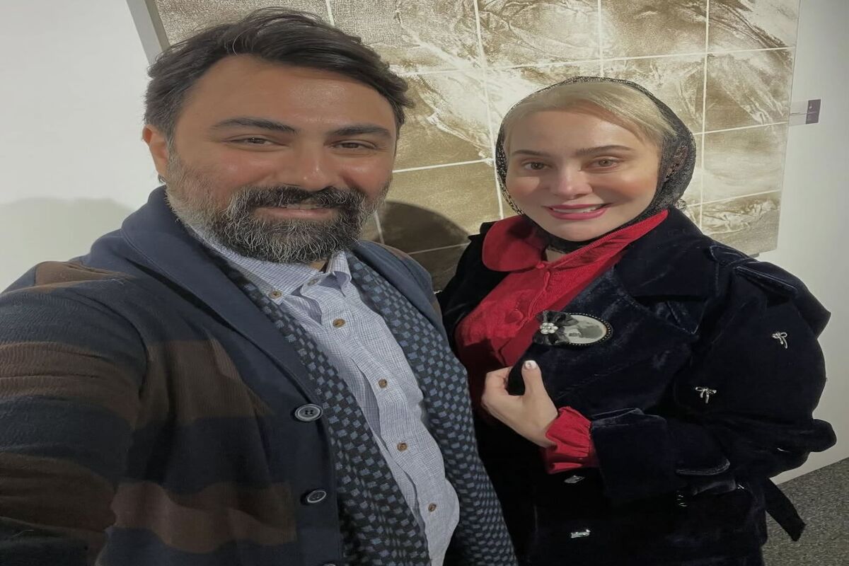 استایل ست آرام جعفری و همسرش در شب چله/ عکس