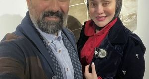 استایل ست آرام جعفری و همسرش در شب چله/ عکس