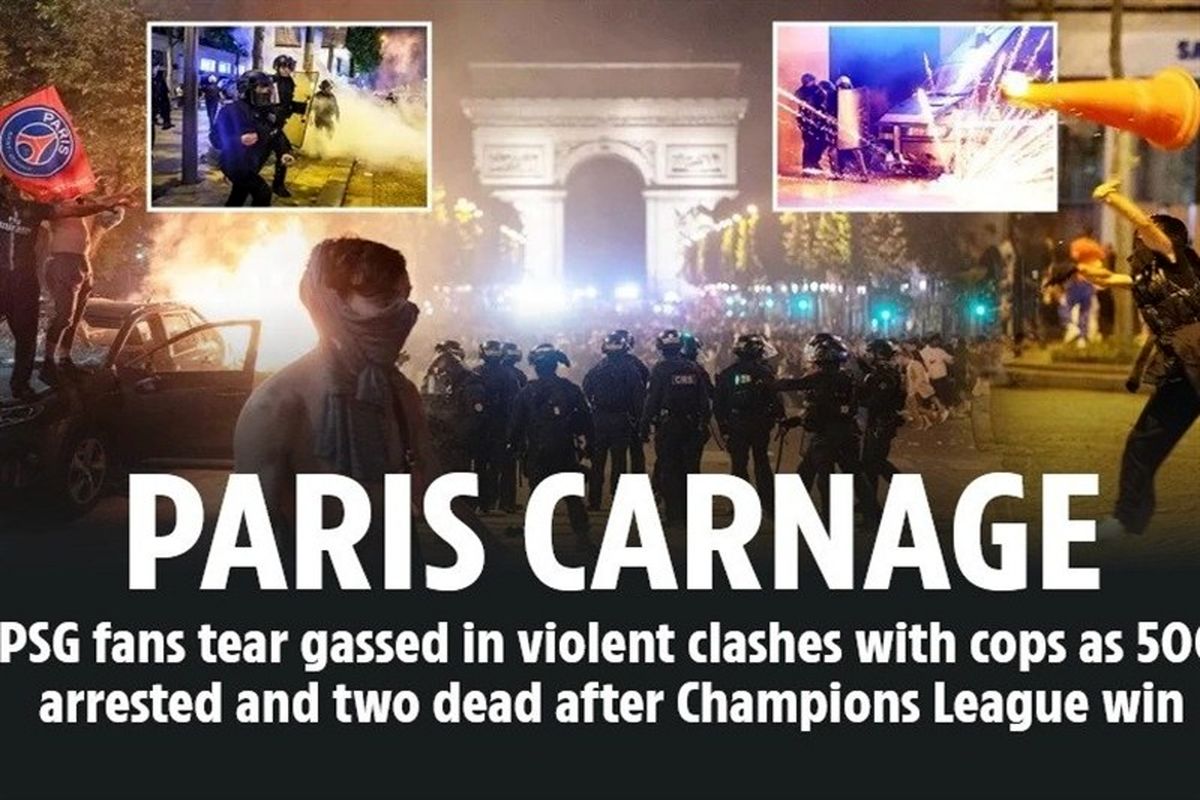 کشته شدن دو شهروند فرانسوی در پی قهرمانی PSG در اروپا