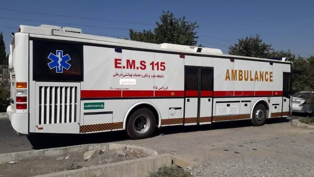 اعزام اتوبوس آمبولانس به محل حادثه در بندرعباس