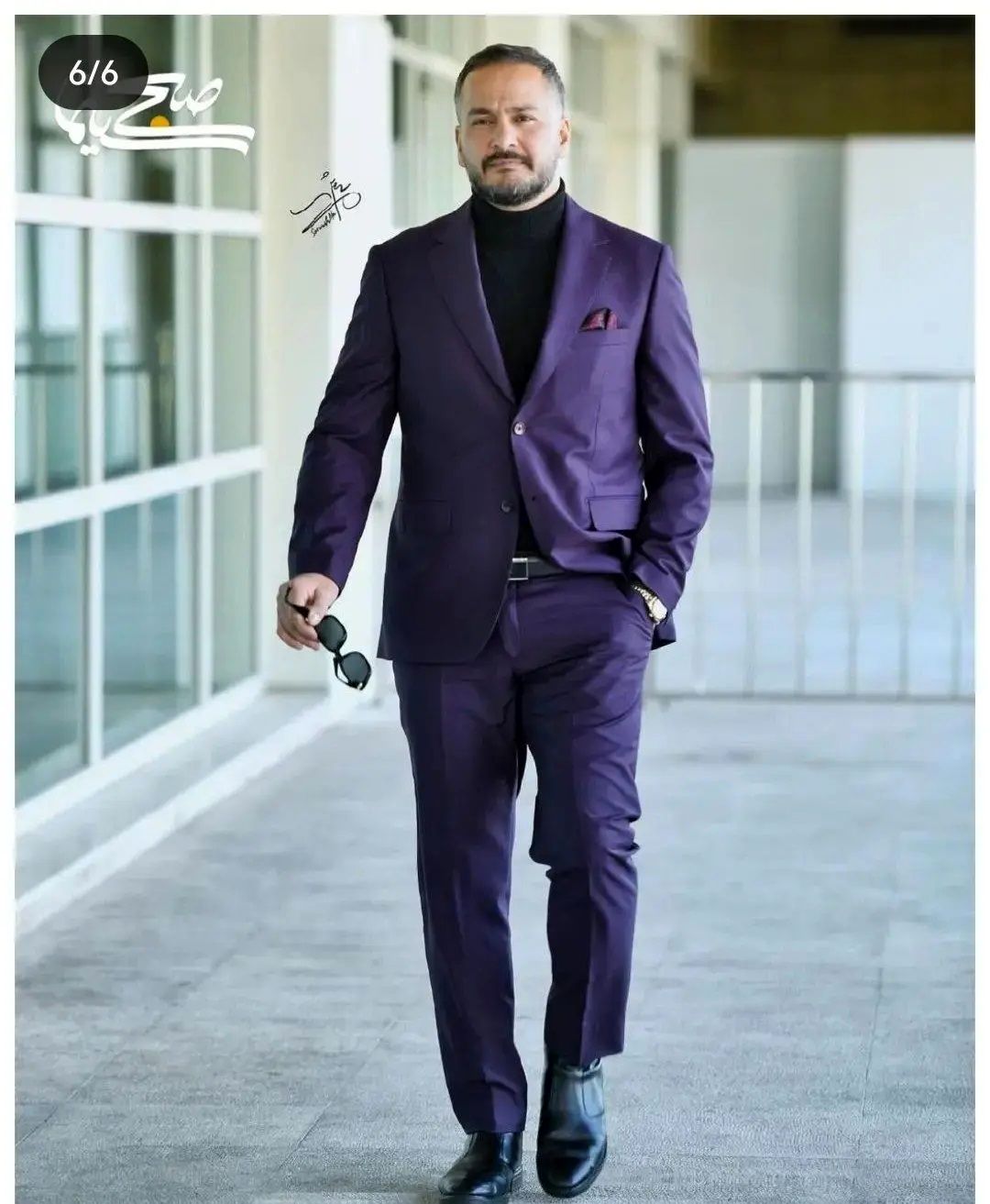 سلفی میلاد کی‌مرام در کنار همسر بازیگر معروف در کانادا