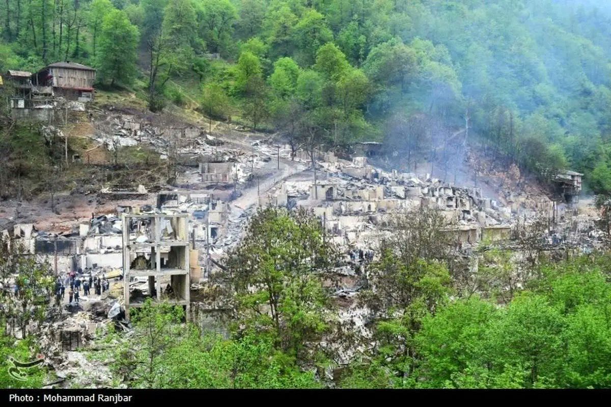 تصاویری از آتشسوزی روستای امامزاده ابراهیم که وایرال شد