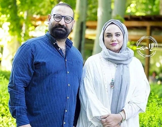 نرگس آبیار و شوهرش محمدحسین قاسمی و فرزندشان/ عکس