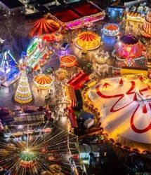 تصاویر هوایی از لندن غرق در حال‌وهوای جشن کریسمس